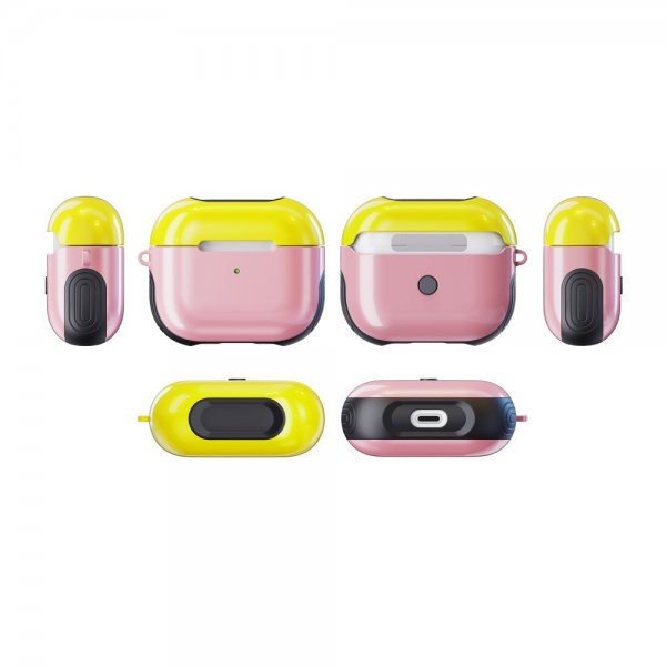 AirPods 3 Cover Gummieret Lyserød Gul