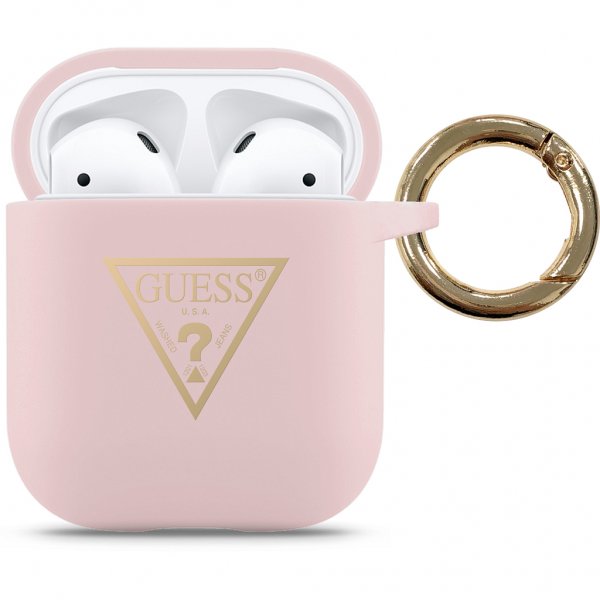 AirPods (1/2) Cover Gold Triangle Lyserød
