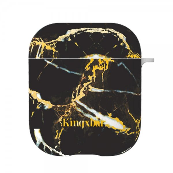 AirPods (1/2) Cover Marble Series Sort Guld
