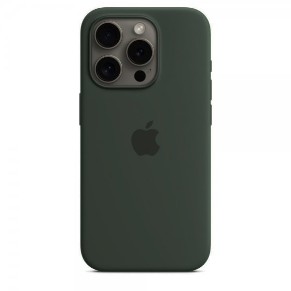 Original iPhone 15 Pro Max Cover Silikone MagSafe Cypresgrøn