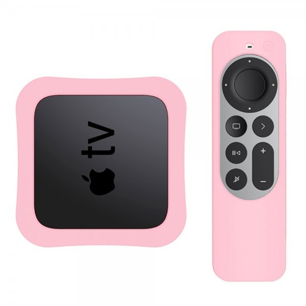 Apple TV 4K 2021/Apple TV Remote (gen 2) Cover Silikone Lyserød
