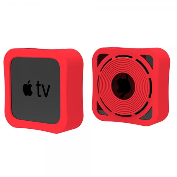 Apple TV 4K 2021 Cover Silikone Rød