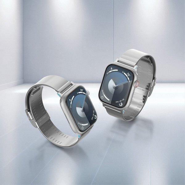 Apple Watch 38/40/41/42mm Armbånd Sleek Link Sølv