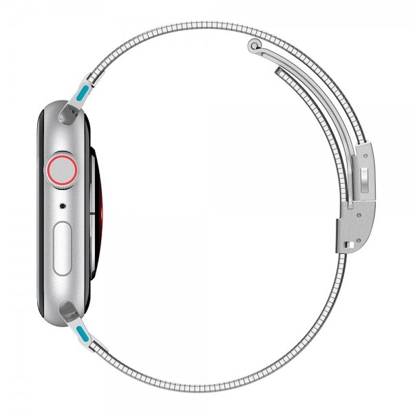 Apple Watch 38/40/41/42mm Armbånd Sleek Link Sølv