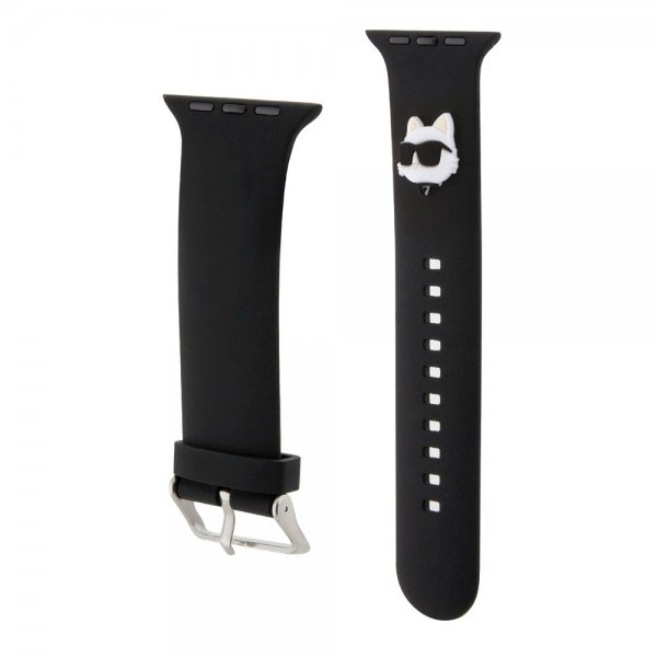 Apple Watch 38/40/41/42mm Armbånd Rubber NFT Choupette Sort