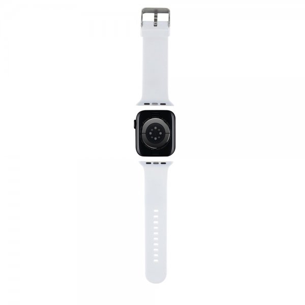 Apple Watch 38/40/41/42mm Armbånd Rubber NFT Karl & Choupette Hvid