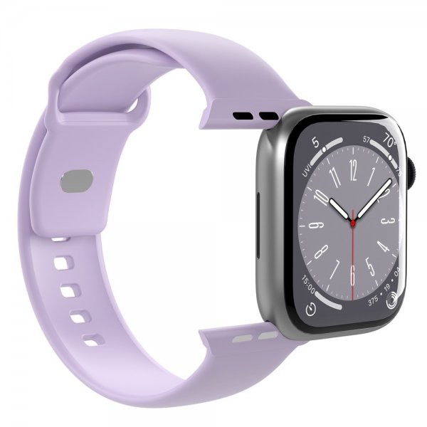 Apple Watch 44/45/46mm/Apple Watch Ultra Armbånd ICON Silicone Band Lavendel