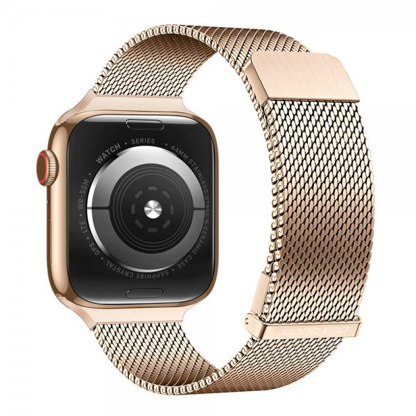 Apple Watch 44/45/46mm/Apple Watch Ultra Armbånd Milanese Pro Series Guld