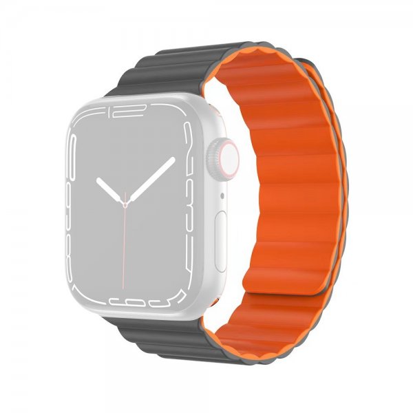 Apple Watch 42/44/45mm/Apple Watch Ultra Armbånd Molan Series Orange Grå