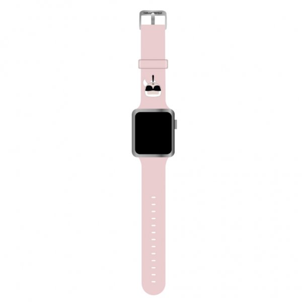 Apple Watch 42/44/45mm/Apple Watch Ultra Armbånd Iconic Karl Lyserød