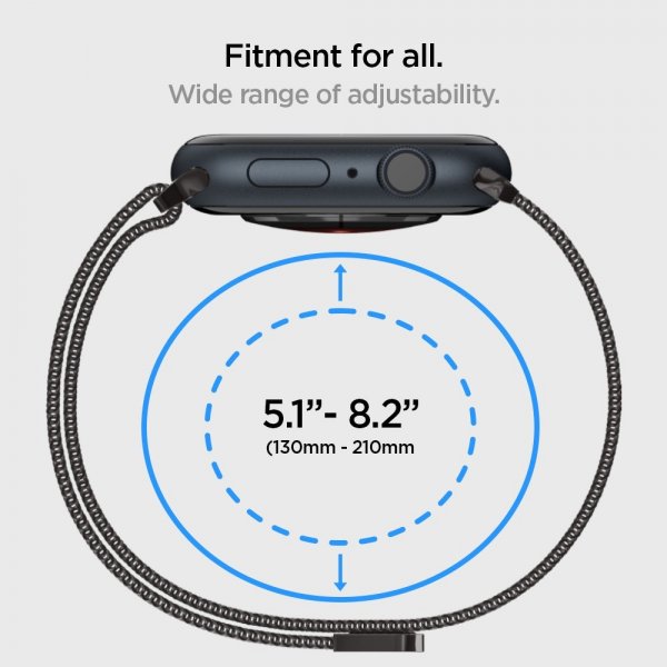 Apple Watch 44/45/46mm/Ultra 49mm Armbånd Metal Fit Graphite