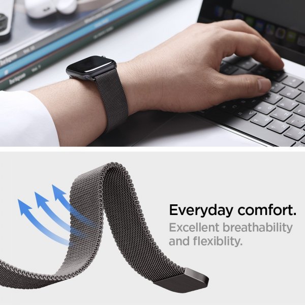 Apple Watch 44/45/46mm/Ultra 49mm Armbånd Metal Fit Graphite