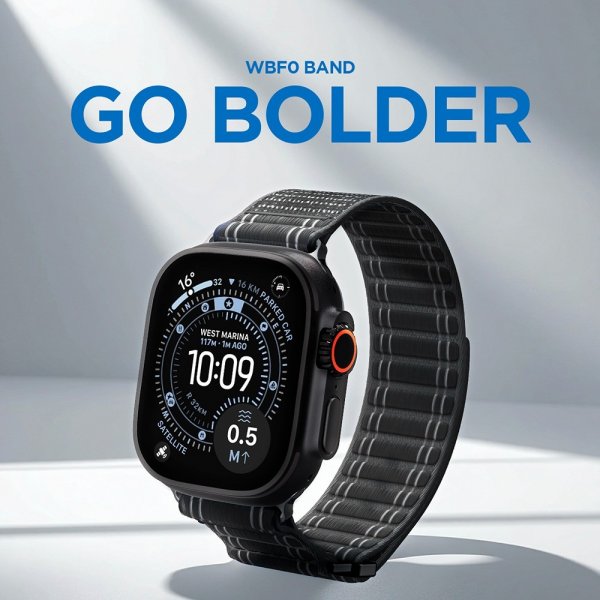 Apple Watch 44/45/46mm/Ultra 49mm Armbånd WBF0 Sort