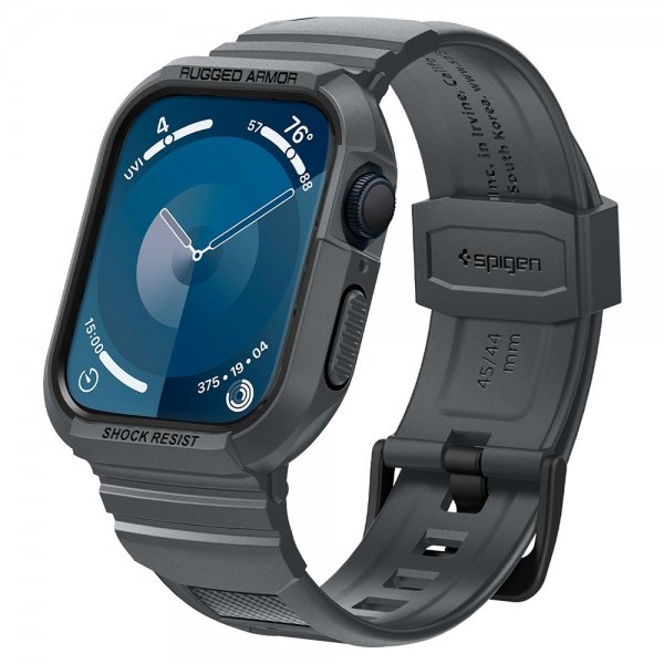 Apple Watch 44/45mm Armbånd og Case Rugged Armor Pro Dark Gray