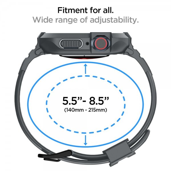 Apple Watch 44/45mm Armbånd og Case Rugged Armor Pro Dark Gray