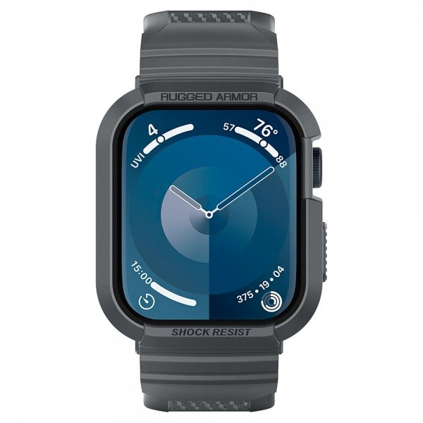 Apple Watch 44/45mm Armbånd og Case Rugged Armor Pro Dark Gray