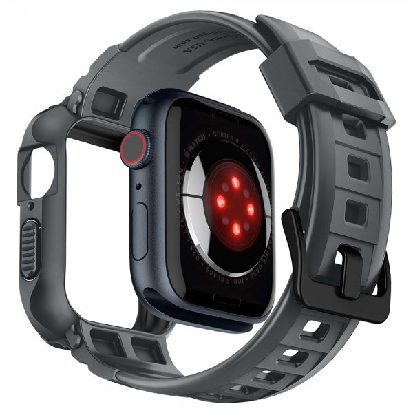 Apple Watch 44/45mm Armbånd og Case Rugged Armor Pro Dark Gray