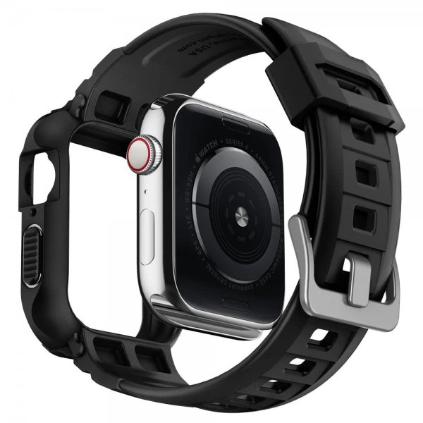 Apple Watch 44/45mm Cover Armbånd Rugged Armor Pro Charcoal Grey
