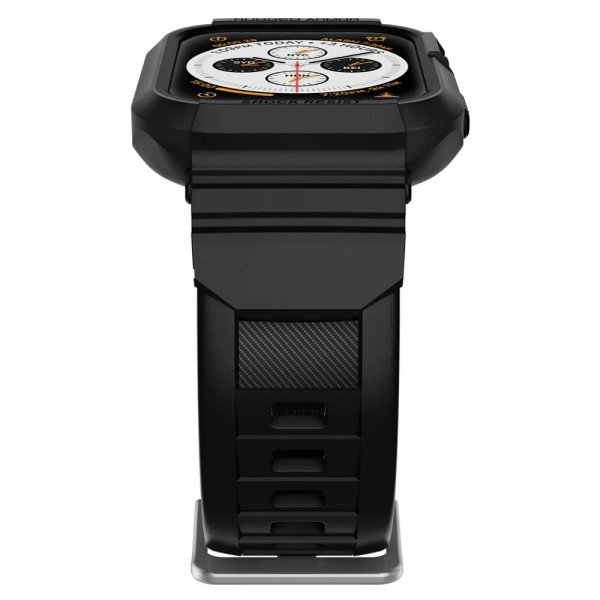Apple Watch 44/45mm Cover Armbånd Rugged Armor Pro Charcoal Grey