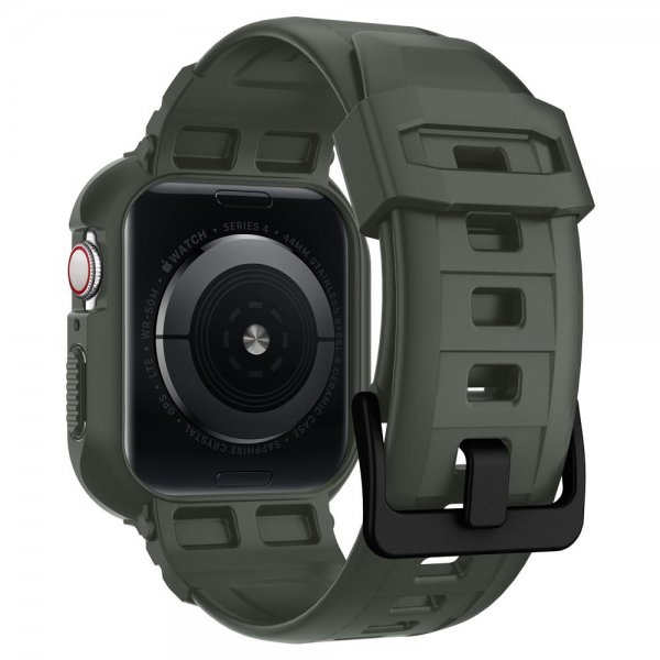 Apple Watch 44/45mm Cover Armbånd Rugged Armor Pro Military Green