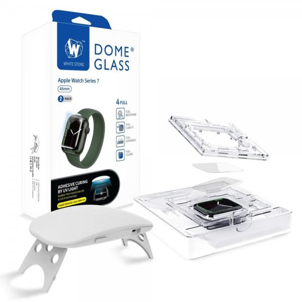 Apple Watch 45mm Skærmbeskytter Dome Glass 2-pack