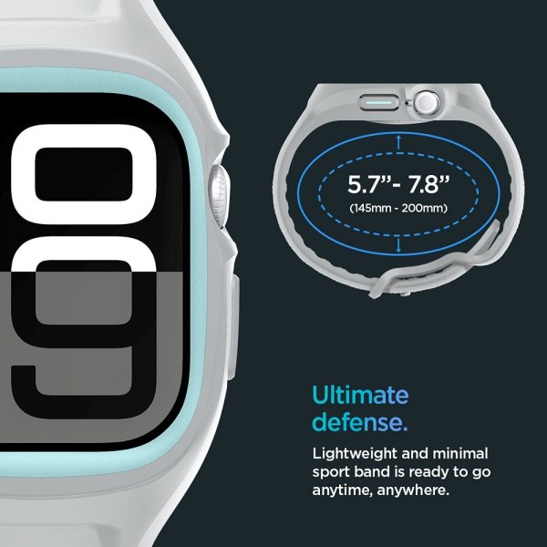 Apple Watch 46mm (Series 10/11) Cover med Armbånd Liquid Air Pro Grå