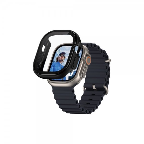 Apple Watch Ultra 1/2 49mm Cover Skærmbeskyttelse Full Body Protection Sort