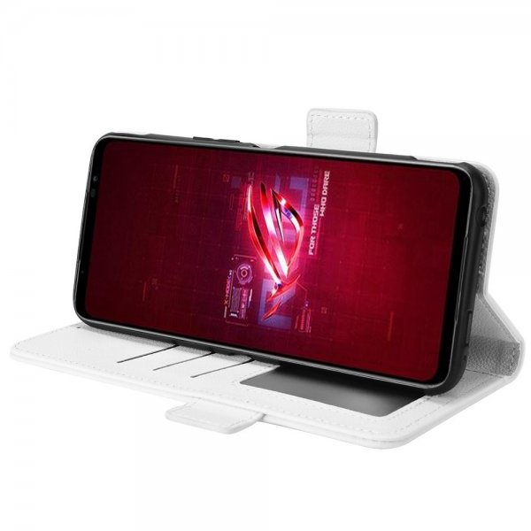 Asus ROG Phone 6/ROG Phone 6 Pro Etui Litchi Hvit