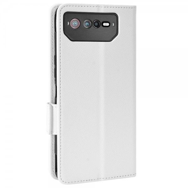 Asus ROG Phone 6/ROG Phone 6 Pro Etui Litchi Hvit