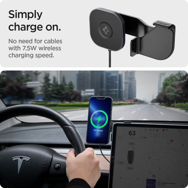 Bilholder OneTap Pro Wireless Screen Car Mount Tesla MagFit