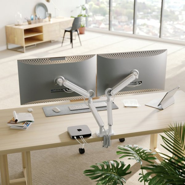 Glide Flexible Double Monitor Arm