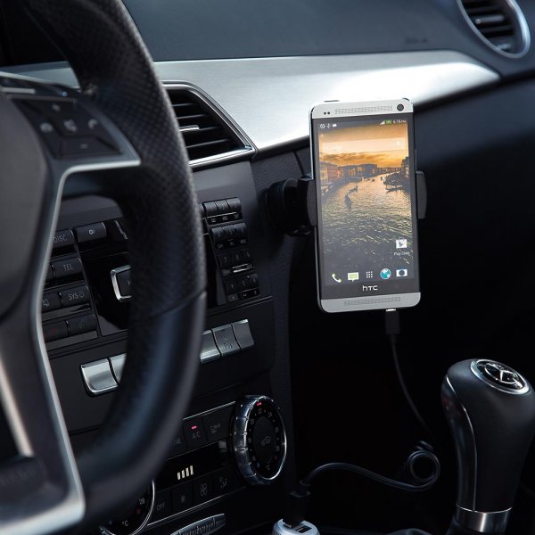 Biloplader USB Highway Max Sort Sølv