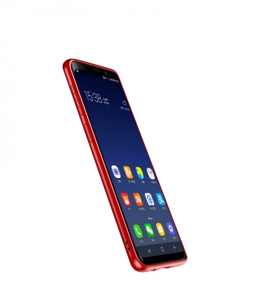 Crystal Colour Series Slim till Galaxy S9 Plus Hybrid Skal Röd