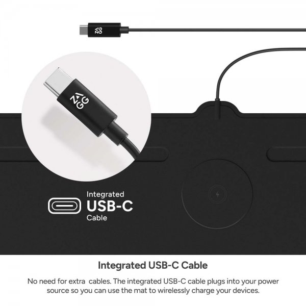 Desk Mat with Wireless Charging