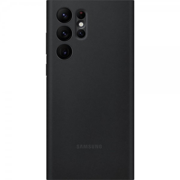 Original Galaxy S22 Ultra Etui Smart Clear View Cover Sort