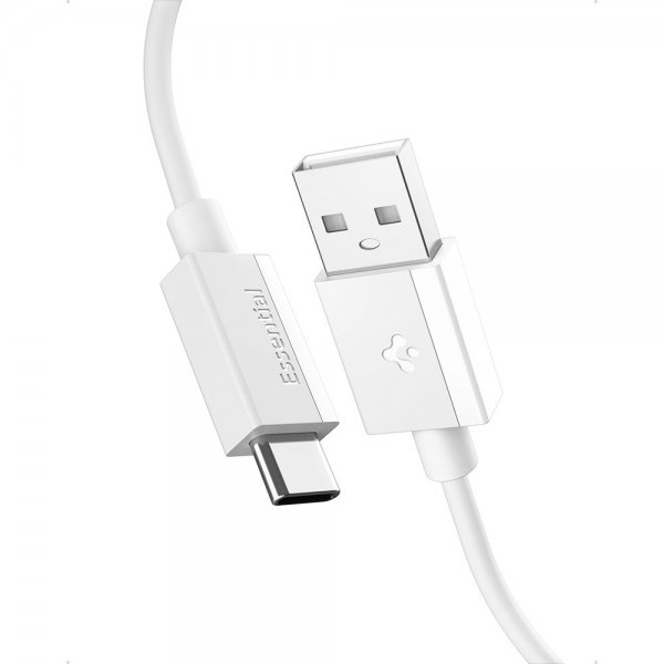 Essential Kabel USB-A/USB-C 60W 1m Hvid
