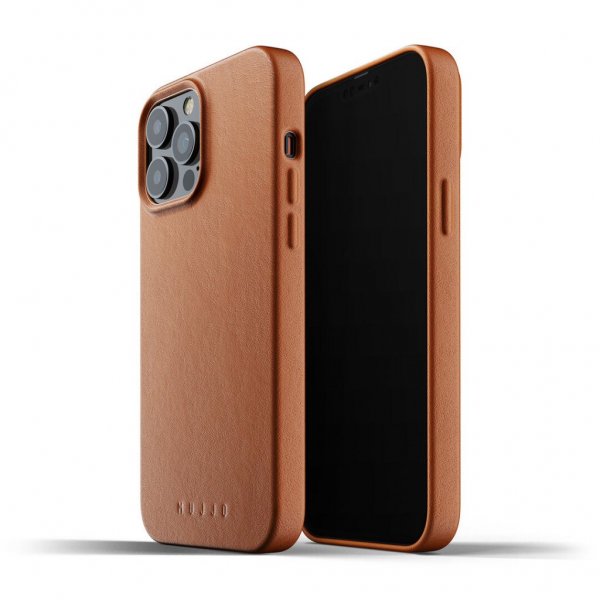 iPhone 13 Pro Max Cover Full Leather Case Tan