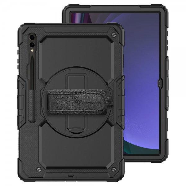 Samsung Galaxy Tab S9 Ultra Cover Rainproof Rugged Case Hand Strap Kickstand
