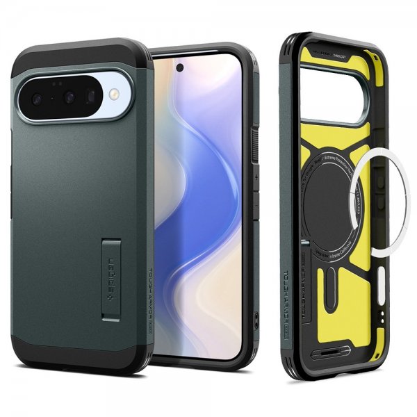 Google Pixel 10/Pixel 10 Pro Cover Tough Armor MagFit Abyss Green
