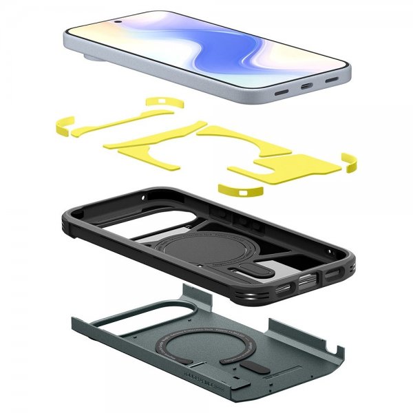 Google Pixel 10/Pixel 10 Pro Cover Tough Armor MagFit Abyss Green