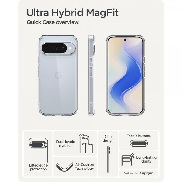 Google Pixel 10/Pixel 10 Pro Cover Ultra Hybrid Crystal Clear