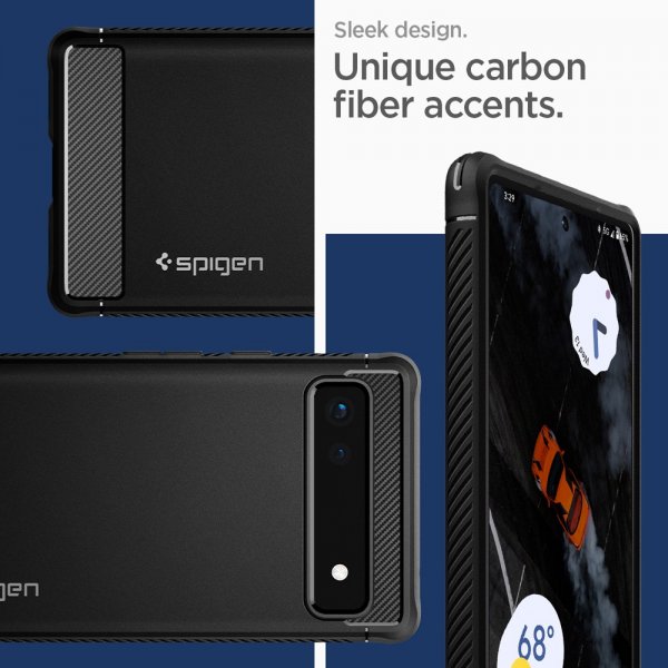 Google Pixel 6a Cover Rugged Armor Matte Black