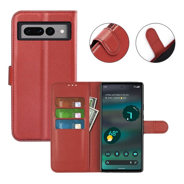 Google Pixel 7a Etui med Stativ Brun