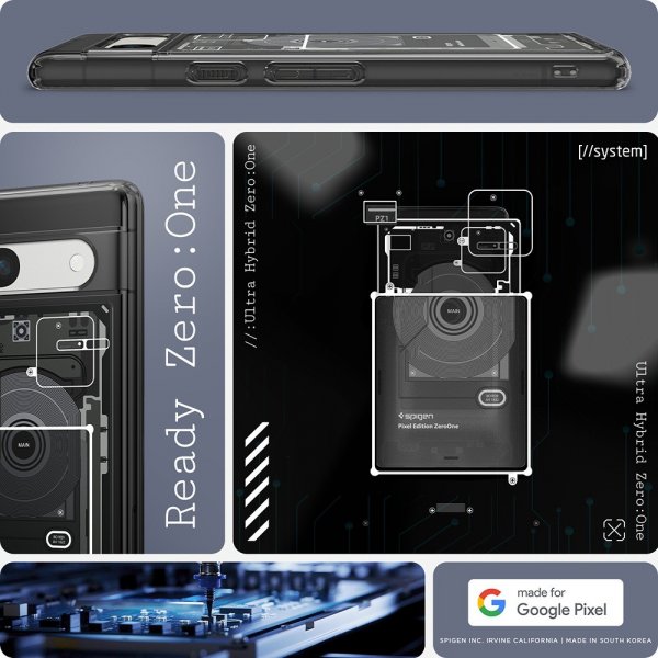 Google Pixel 7a Cover Ultra Hybrid Zero One Sort