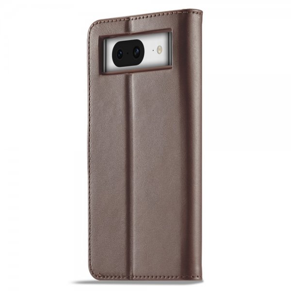 Google Pixel 8 Etui med Kortholder Stativfunktion Mørkebrun