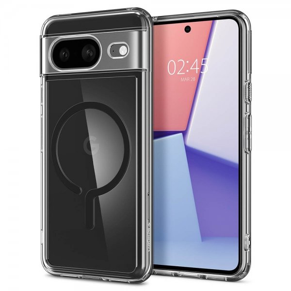 Google Pixel 8 Cover Ultra Hybrid OneTap Ring MagFit Sort