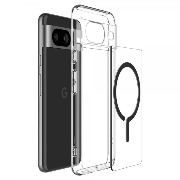 Google Pixel 8 Cover Ultra Hybrid OneTap Ring MagFit Sort