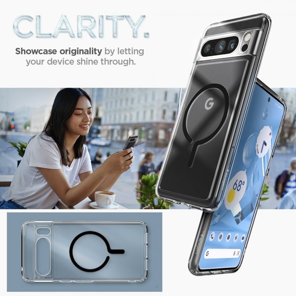 Google Pixel 8 Pro Cover Ultra Hybrid OneTap Ring MagFit Sort