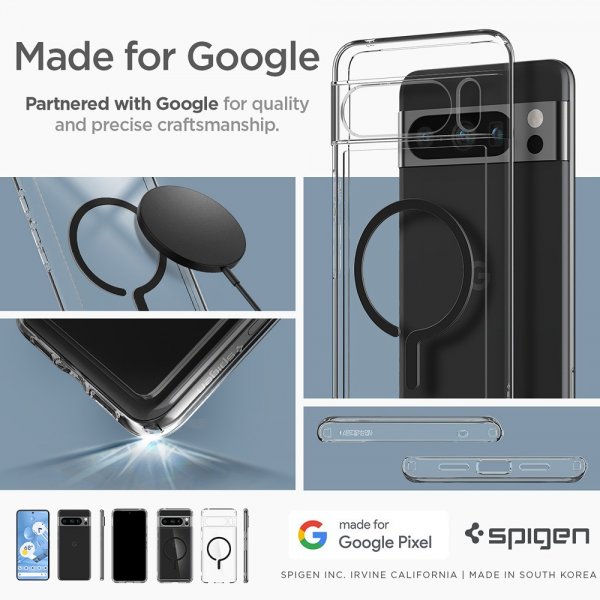 Google Pixel 8 Pro Cover Ultra Hybrid OneTap Ring MagFit Sort