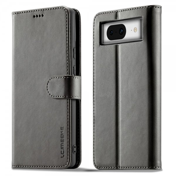 Google Pixel 8a Etui med Kortholder Stativfunktion Grå